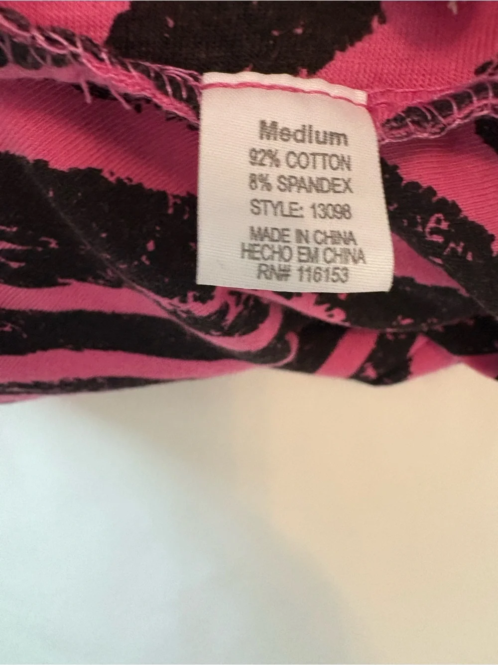 POOF Pink Zebra Print Mini Skirt Y2K Stretch Bodycon Clubwear Medium - Picture 6 of 7